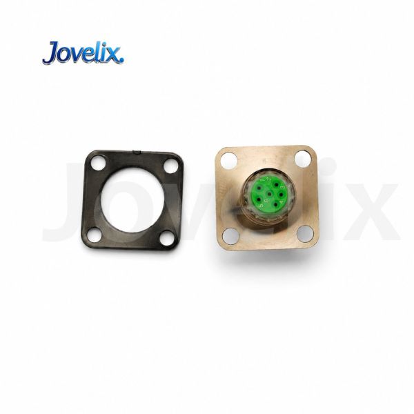 JY27466T13F989N High-Reliability Circular Connector, Wall-Mount Electrical Receptacle, EMI Shielded Bayonet Interconnect Connector