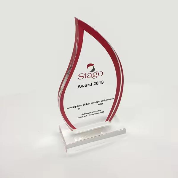 High End Blank Acrylic Award Number Block Plaque Trophy Plexiglas Number Block for Business Recognition