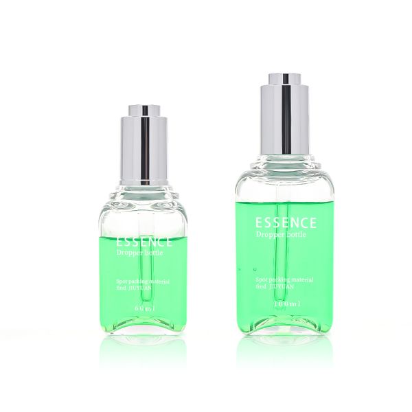 Wholesale Thick-Wall Square Plastic Dropper Bottles with Leak-Proof System for Skincare & Cosmetics