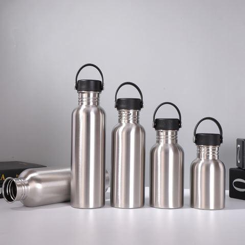 350ml 500ml 600ml Oem Odm Single Wall Stainless Steel Water Bottle BPA Free Stainless Steel Travel Water Bottle Lightweight Minimalistic Design