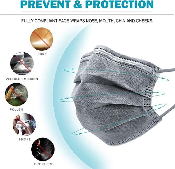 Lamos Protection 3ply Disposable Face Mask 14 Grams Prevent Dust