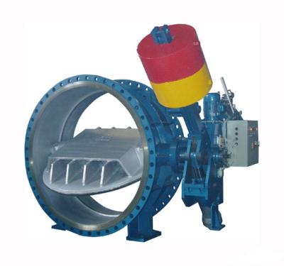 Dia. 50 - 3000 mm  hydraulic counter weight Flanged Butterfly Valve for Hydropower Project
