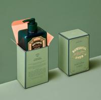 Green Pink Cardboard Cosmetic Packaging Varnishing Skin Care Boxes