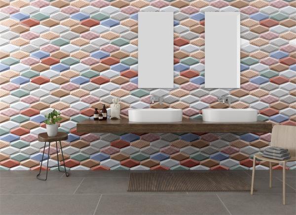 AAA Grade 10x20cm Bevelled Bread Wall Tiles for Indoor Use