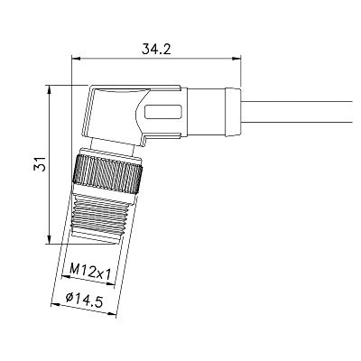 изображение 007(001) Соединитель 26AWG TPU GF кода прекращения припоя 15A M12 d