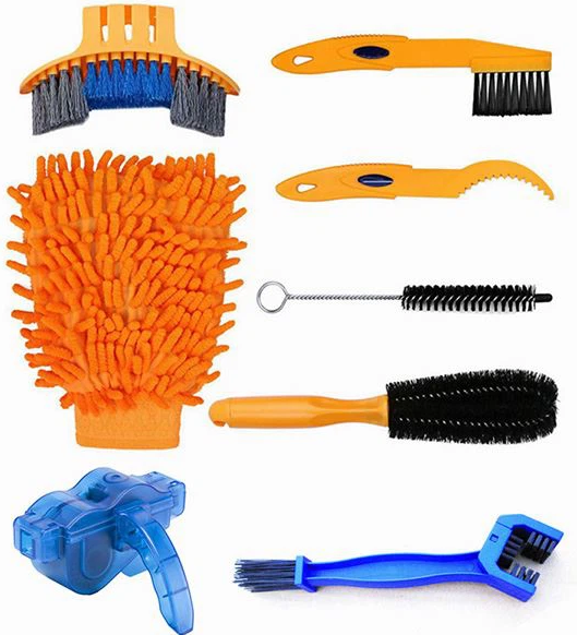 Bike Cleaning Kit (9pcs), Including Chain Cleaner for Cycling,Bicycle Clean Brush Tools for Mountain/MT/Road/BMX Bike