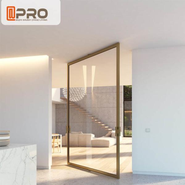 Customized Size Aluminum Glass Pivot Entry Door / Center Pivot Door front door pivot door aluminum pivot front door