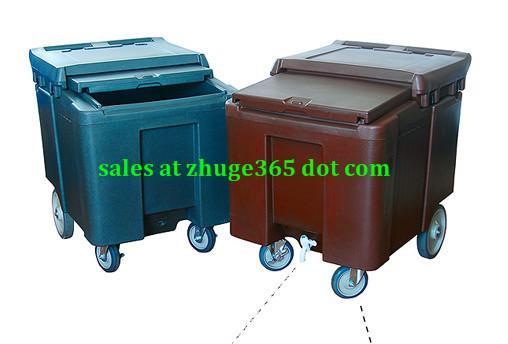 Premium Plastic SW-H112 Brown Grey 112Litre Ice Cart for hotels