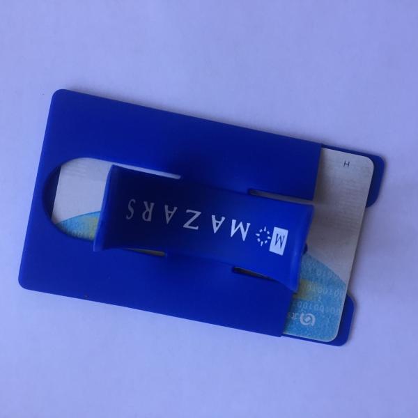 Customized Silicone mobile holder with card pouch, 95*56cm, 10colors available