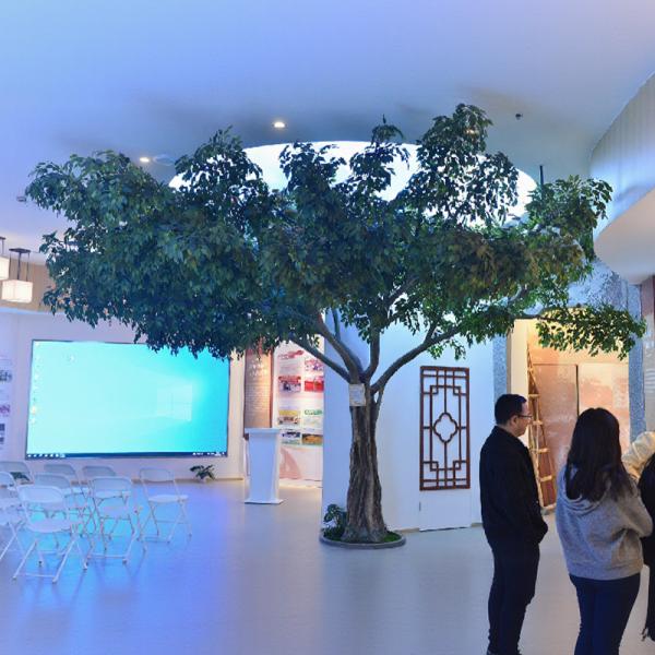 Customized Height faux banyan tree fire resistant Large Commercial Ficus Artificial Tree For Indoor Decoartion