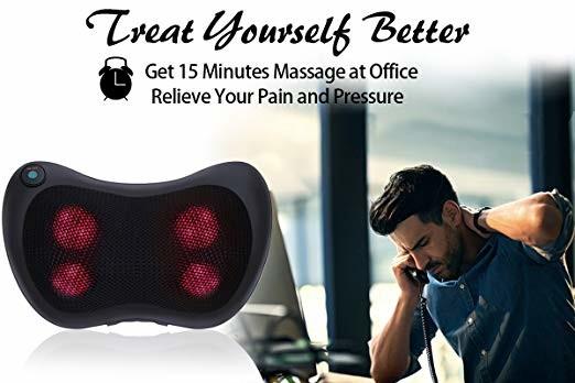 Deep Kneading Shiatsu Massage Pillow , Back Massage Pillow For Muscle Pain Relief