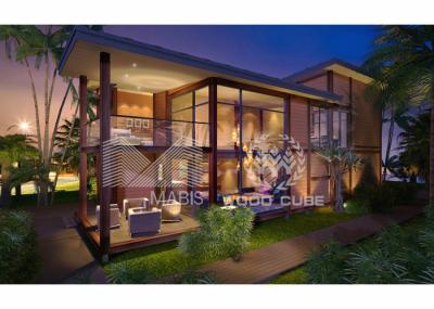 A casa de campo luxuosa da casa pré-fabricada do projeto dirige a casa rápida da família da construção da vida longa