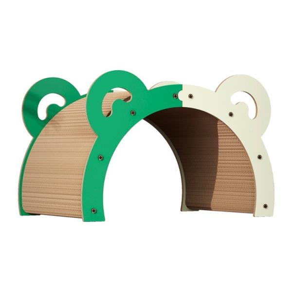 Multi-Functional Cat Bed Scratcher with Adorable Bear Shape and Customization Options