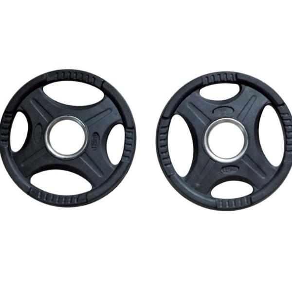 Fitness Lifting Barbell Plates Black Rubber Unisex