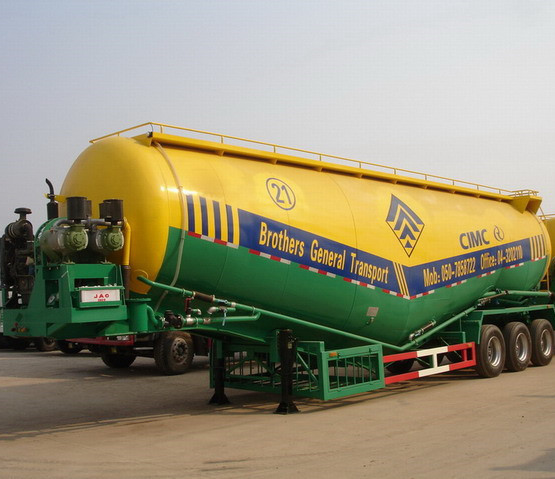Sinotruk Howo New 35CBM 3 axle cement Dry powder bulk cement silo tanker semi trailer Material transporte truck for sale