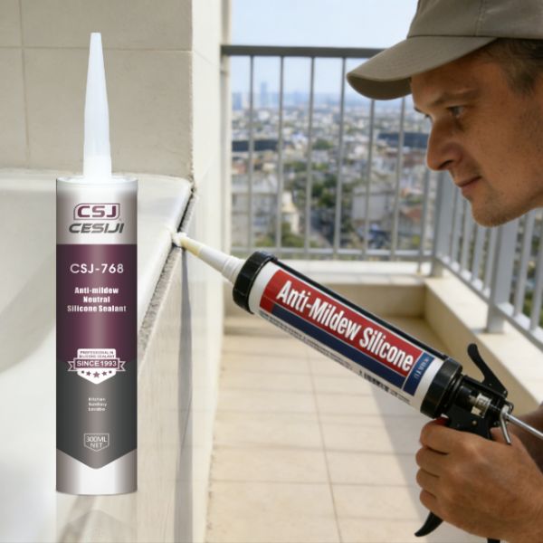 Mildew-Resistant Neutral-Cure Silicone Sealant – Perfect for Bathrooms, Kitchens and High-Humidity Toilets