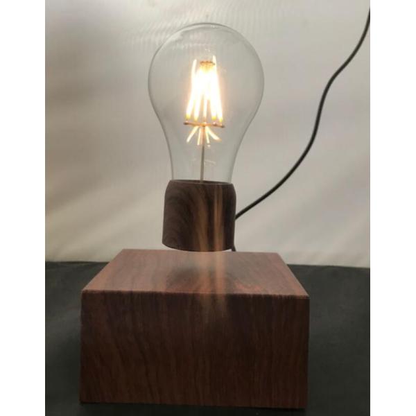 new wooden base wireless rechargable magnetic floating levitate flying led bulb lamp