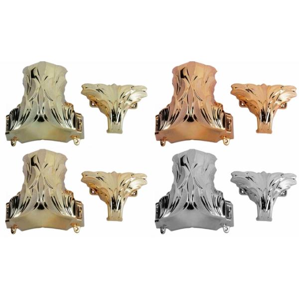 Уголки гроба из тёмно-золотого пластика 1# DG Funeral Funeral Ornamentation