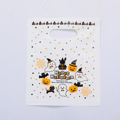 Food Die Cut Handle Plastic Bags Packaging 20x30cm Take Away Plastic Bags Customized