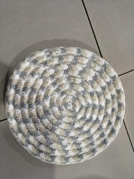 Super microfiber cord woven carpet circle pattern rug right for room under chair decoration