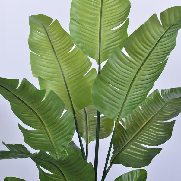 Large Real Touch Artificial Traveler's Banana Tree | Lifelike Faux Traveler's Palm Tree for Tropical Indoor & Office Decor