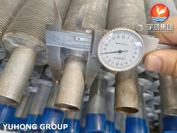 A269 TP304 ASTM Extruded Finned Tube With AL1060 Fins For Heat Exchanger