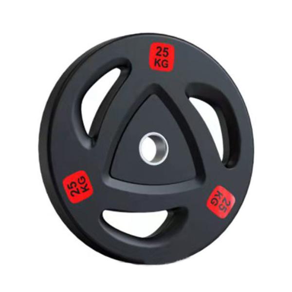Custom Gym Fitness Black Rubber Coated Weight Plate 1.25 - 25kgs