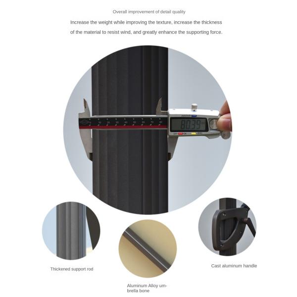 Outdoor Patio Umbrellas Garden Courtyard Parasol With LED Light And Customized Logo