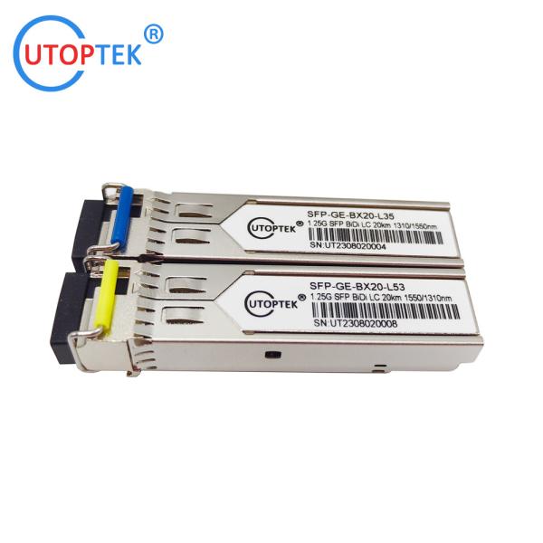 1.25G SFP BiDi LC 20km optical transceiver Tx1310/Rx1550nm compatible cisco/huawei/HP/Aruba/Ericsson/Mikrotik