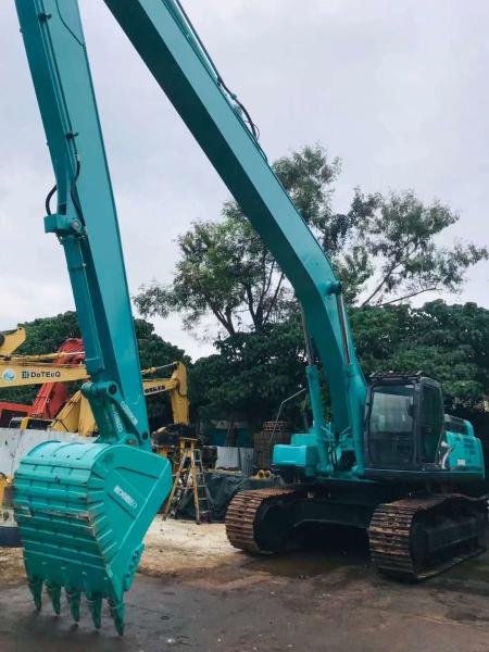 SK200 Kobelco Attachments Long Reach Excavator Boom Stick With Bucket And Cylinder