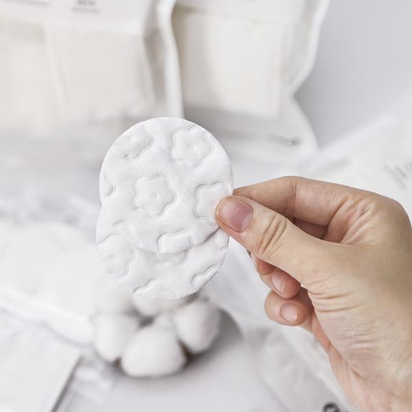 58mm Bamboo Démaquillant Pads personnalisé Peignoirs de coton exfoliant
