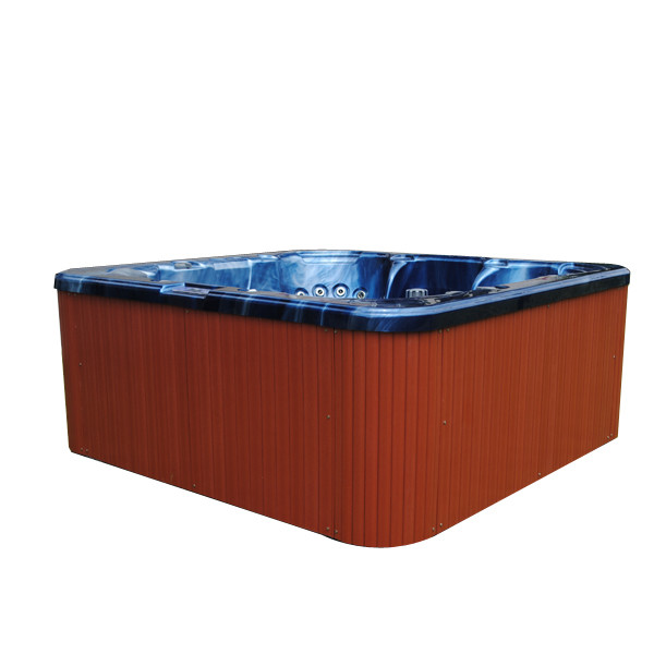 Acrylic square whirlpool massage bathtub outdoor hydro hot tub, 2100 * 2100 * 920mm H