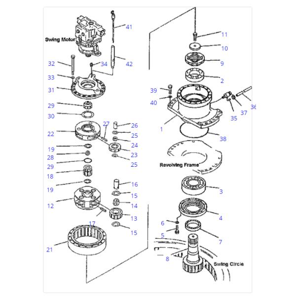 Excavator PC300-6 Planetary Gear Parts 20Y-27-22170 207-26-62190