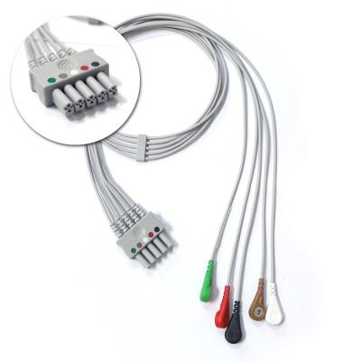 Um cabo de monitoramento do paciente de uma peça 3/5 Leads cabo de ECG