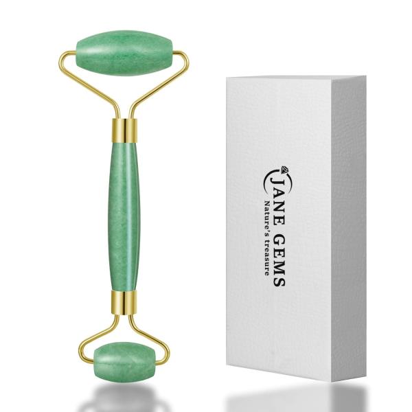 Массаж лица 100% натуральный кристаллический зеленый авентуриновый ролик для лица