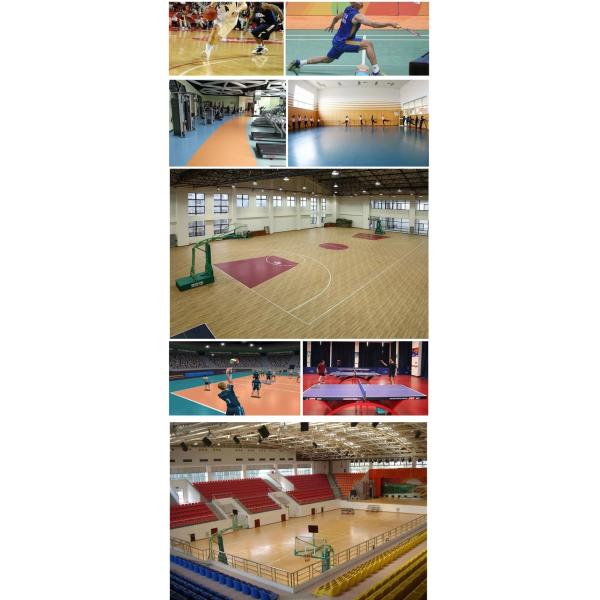 Anti-Slip Waterproof PVC Sports Flooring Sport Court Eco-Friendly