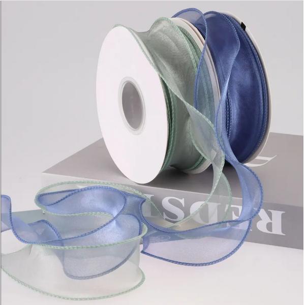 ширина ленты 40mm цветка шнурка Organza шелка крена 10yard Fishtail для подарка
