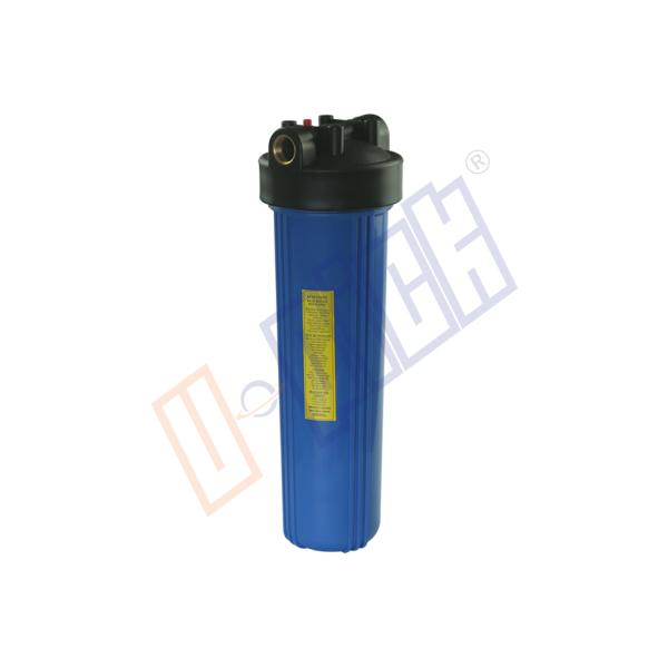 1.5 Inch Big Blue Water Filter Housing PP And Brass Inlet Outlet