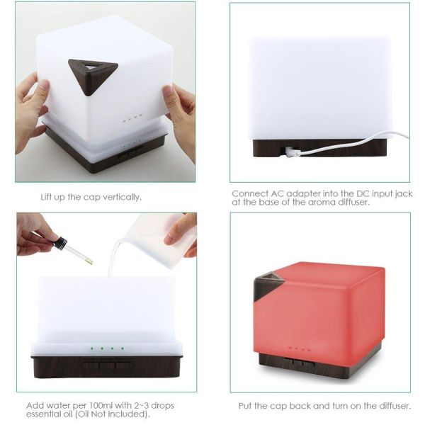 Private Label Ultrasonic LED Rainbow Asakuki 700ml Big Air Humidifier Aroma Essential Oil Diffuser for Bedroom Large Room Yoga