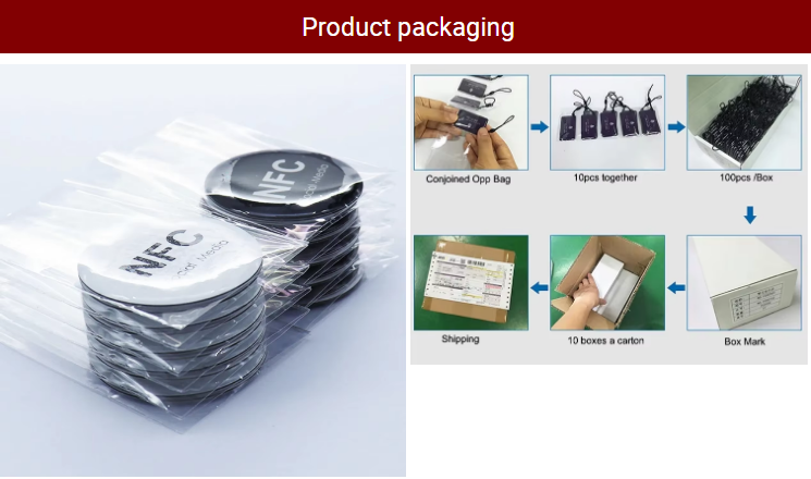 RFID Blank NFC Chip Tag Label Sticker Rounded Small Cheap Programmable Mini Pvc Custom Printed White Blank With Qr Code And Logo