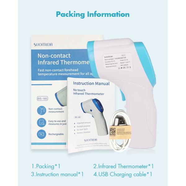 Digital Non Contact Forehead Thermometer 32.0-43 Range CE Certification