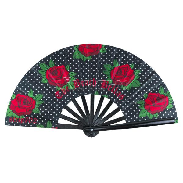 Custom Clap Clack Handheld Pride Fans for Festivals Weddings Bamboo Glowing Logo Dark Dancing Sublimation Painted Design