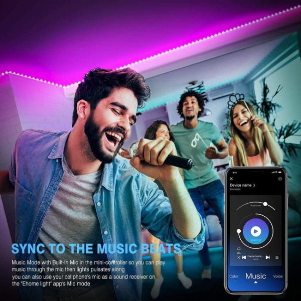 USB светодиодные световые ленты интеллектуальный пульт Bluetooth музыка 5050 световой ленты набор