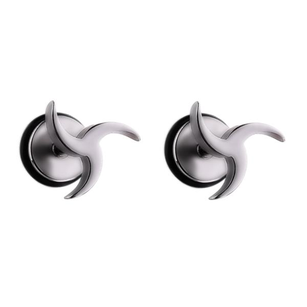 Korea style fashion body piercing jewelry stainless steel cool stud earrings