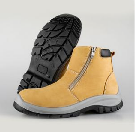 Yellow Lace up Safety Shoes Industrial Footwear With Protective Steel Toe Caps
