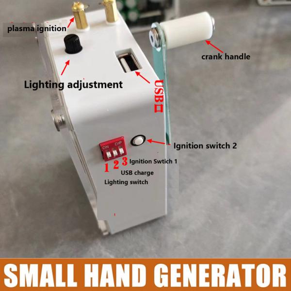 USB Charger Hand Crank Generator Emergency Survival Power Pack Phone Charger Outdoor Lighting Ignition Battery-free