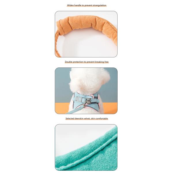 Lovely Adjustable Pet Harness Soft Nylon Mesh Reflective Cat Harness Leash Set