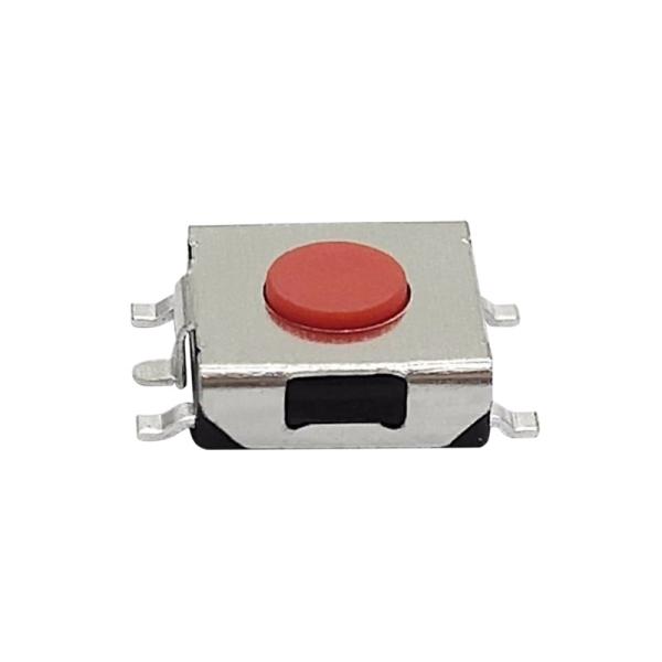 кран кнопки Pin тактильного переключателя SMD 5 тактичности 6.2x6.2x2.5-4.0H красный главный