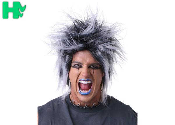 Crazy Style Synthetic Cosplay Wigs Black And White Color For Halloween Wigs