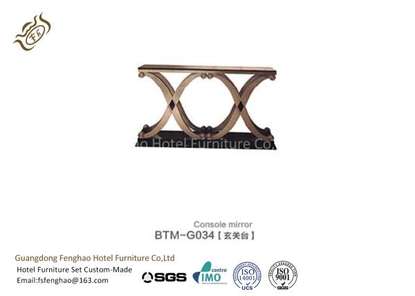 Unique Metal Base Hallway Wood Console Table With Foil For Living Room